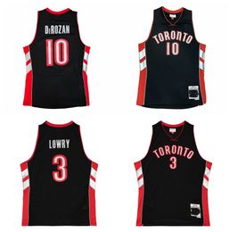 DeMar 10 Derozan Raptores Basketball Jersey 2012-13 Torontos Kyle 3 Lowry Throwback Black Size S-XXXL