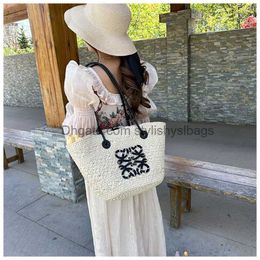 Shoulder Bags New Beach Basket Summer Bag Straw Bag Fashion Beach Bags Tote Bags Shoulder Bags Large Woven Bag Hand-made Handbags Drafting Bag31