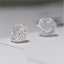 Stud Earrings Arrival Lovely Knotted For Women Sterling Silver 925 Anti-Allergy Four Size Ear Pin Fine Jewellery Brincos Gift