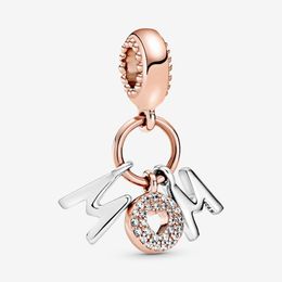 Charms 100% 925 Sterling Sier Mom Letters Dangle Fit Original European Charm Bracelet Fashion Women Wedding Jewelry Accessories Drop Otf7U