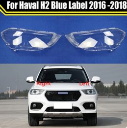 Front Headlamps Headlights Glass Lamp Shell Transparent Lampshade Lens Cover For Great Wall Haval H2 Blue Label 2016-2018