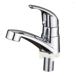 Bathroom Sink Faucets Basin Faucet Single Cold Water Tap Chrome Handle Hole Household Mixer Hardware Accessories