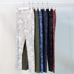 LL Women Camouflage Yoga Pants Push Ups Fitness Leggings Soft High Waist Hip Lift Elastic T-Line Sports Pants 5 Colors305Y