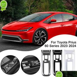 For Prius 60 Series 2023 2024 Abs Black Rear Row Seat Centre Water Cup Holder Decoration Frame Er Interior Accessories Drop Delivery Dhzay