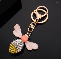 Keychains Bee Keychain Oil Drop Craft Small Gifts Cute WOMEN'S Bag Accessories Insect Animal Metal Pendant