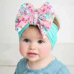 Hair Accessories Does Not Shrink Infant Nylon Printing Stimulating No Fading Band Elasticity Headband Skin-friendly Bow Soft No.