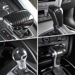 Наклейка из углеродного волокна, Стайлинг автомобиля, консоль, ручка переключения передач, рамка, наклейка для Audi A3 A4 A5 A6 A7 Q2 Q5 Q7 S3 S4 S5 S6 S72731