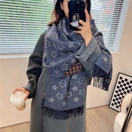 12% OFF Double sided Chequered versatile cashmere insulation Korean high beauty autumn and winter long beard shawl collar