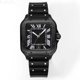 Women's Watches High-quality new men's sports with imported mechanical ment with sapphire mirror advanced fluororubber strap black out-of-print brand L230913