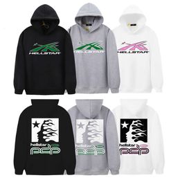 Nras Men's Hoodies Sweatshirts 23ss Autumn/winter American Fashion Brand Hellstar Letter Printing and Women's Loose Casual Hooded Velvet Sweater