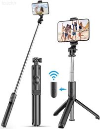 Selfie Monopods Bluetooth Wireless Selfie Stick Mini Tripod Extendable Monopod Remote Shutter For Mobile Phone Holder IOS Android Phone9506110 L230913