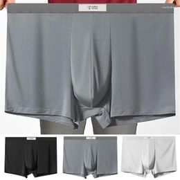 Underpants Ice Silk Summer Thin Breathable Young Middle-aged Boxers 5xl/10xl Loose High Waist Flat Angle Non-trace Obese Men's Underwear