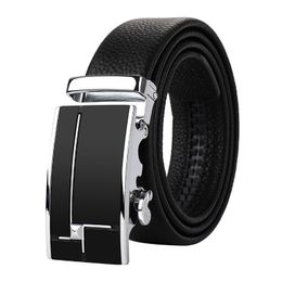 Belt men's automatic buckle men's belt men's genuine leather leather pants with young and middle-aged new free shipping