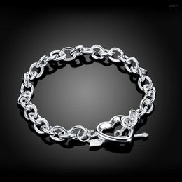 Link Bracelets 925 Color Silver Original Bracelet Arrow Heart Chain For Women Wedding Party Holiday Gift Top Quality Fashion Jewelry