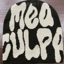 Mea culpas beanie winter knitted hat y2k bonnet for women thicken fashion daily gorras luxury designer cap hiphop girls hop popular trendy pj090