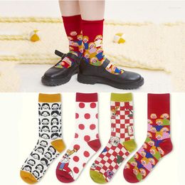 Men's Socks Cartoon Cute Polka Dot Illustration Japanese Cotton Spring And Autumn Women's