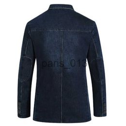 Men's Jackets New Spring and Autumn Mens Denim Jacket Business Casual Cotton Jacket Suit Slim Solid Colour Large Size Mens coat x0913 x0913 x0916