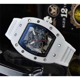 Richarmilles Watches Fashion Fashion Mens Skeleton Rubber Watch Automatic Movement Men Famous Designer Men's Sports Montre De Luxe Wristwatches Cy