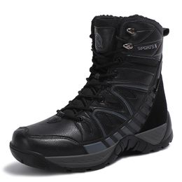 Dress Shoes Outdoor Men Boots Comfortable Thermal Army Combat Non Slip WearResisting Military High Top Trekking 230912