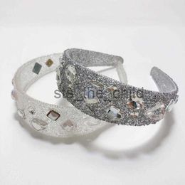 Hair Clips Barrettes Luxury Shine Crystal Women Hairband Transparent And Silver Glitte Headwear For Wedding Party Hair Clips Barrettes x0913