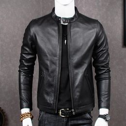 Men's Leather & Faux Leather 2023Genuine Jacket Men Sheepskin Coat for Plus Size Jackets Chaqueta Cuero Hombre3067