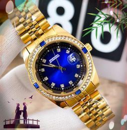 Popular Unsiex Women Men Lovers Watch Luxury Fashion Colorful Crystal Diamonds Ring Clock Quartz Movement business casual wristwatch montre de luxe gifts