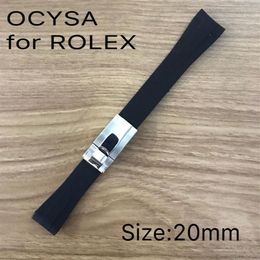 20mm Leather Black Blue Green Rubber Belt Watch Band Strap Fit Watches Band Luxury Mens Watches278W