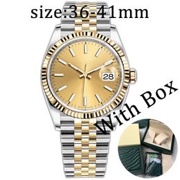 Mens Mechanical Watches 36 and 41MM Automatic Full Stainless steel Luminous Waterproof 28/31MM Quartz Women Watch Couples Style Classic Wristwatches montre de luxe