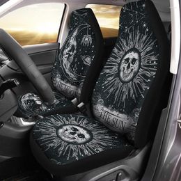 Car Seat Covers Halloween Decoration Sun And Moon Phase Celestial Stars Cover Boho Hippie Front Protector For SUV J