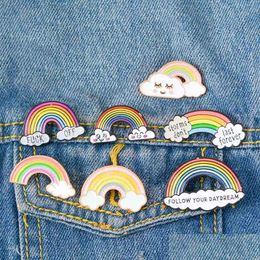 Pins Brooches Rainbow Enamel Brooch For Women Men Gay Lesbian Pride Lapel Pins Badge Fashion Jewelry Broches Drop Delivery Otare