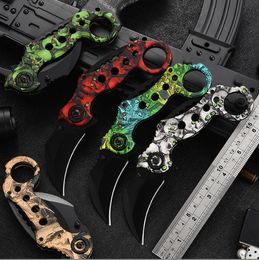 CS GO Claw Karambit knife 440C Steel Folding Knives Outdoor Gear EDC Pocket Tool fast open hunting Tactical Knives Scorpion sharp claw Knife