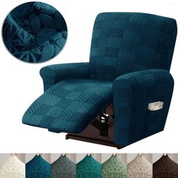 Chair Covers Thick Recliner Sofa Full Cover 1-Seater Solid Puzzle Arm Slipcover Side Pocket Pet Protector Washable Removable