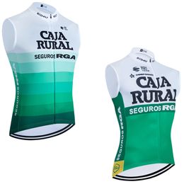 2024 CAJA RURAL Cycling Vest Jersey Summer Sleeveless Cycling Clothing Maillot MTB Road Bike Windbreaker Tops Racing Gilet Ropa Ciclismo