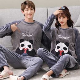 Women's Sleep Lounge Autumn Winter Women Pajamas Warm Flannel Pajamas Sets Couple Sleepwear Family Pijama Lover Night Men Women Casual Men Pyjamas 211103L230913