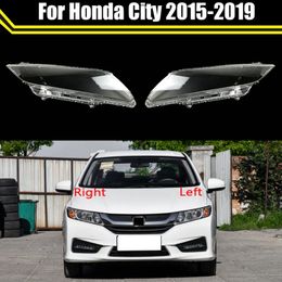 Transparent Light Case For Honda City 2015~2019 Car Front Headlight Lens Cover Auto Headlamp Lampshade Glass Lamp Shell Caps