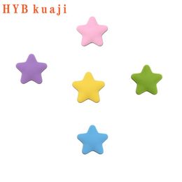 HYBkuaji 100pcs 5 Colours stars heart shoe charms wholesale shoes decorations shoe clips pvc buckles for shoes