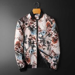 Men's Jackets 18 Colours Spring and Autumn Boutique Print Men's Casual Stand Collar Jacket Social Street Male Coat Bomber Jacket Clothing T230919