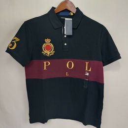 Summer Polos Shirt US Flag Brand Polos Men's Short Sleeve Men's T-shirt S-6XL