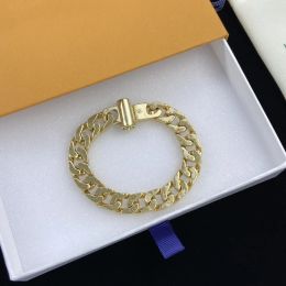 Designer Gold Bracelet Chain Letter Bracelet Hip Hop Unisex Chain Personality Chains Fashion Jewellery with box G239142PE-3