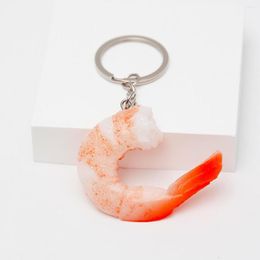 Keychains Unisex Keychain TOMYE K23010 Fashion Casual Fun Resin Shrimp Meat Key Chain For Gifts Accessories Jewelry