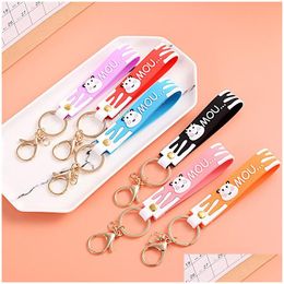 Cute Cow Doll Keychain Lovely Cartoon Dairy Lovers Car Key Chain Girl Bag Pendant Accessories Keyring Drop Delivery
