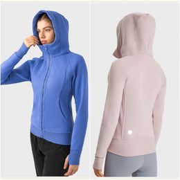 LL-DJ028 Marke Damen Übung Fitness Wear Yoga Outfit Hoodies Sportbekleidung Außenjacken Outdoor Bekleidung Casual Erwachsene Laufen Langarm mit Kapuze