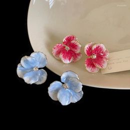 Dangle Earrings Romantic Vintage Flower Jewellery For Women Delicate Elegant Jewelry Classic Korean Fashion Earring Exquisite Charm