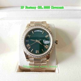 BP Factory Mens Watch CAL.3235 Movement Top Quality 40mm 228238-0061 18k Yellow Gold Diamond Bezel Green dial Watches Mechanical Automatic Men's Wristwatches