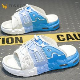 Slippers Summer Men Sandals Air Cushion Thick Sole Sneakers Flats Cloud Slides Sports Flip Flop Outdoor Man Beach Shoes