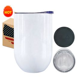 Double Wall Stainless Steel Vacuum Insulated Blank Sublimation Wine Tumbler Travel Mugs For Hot Printing