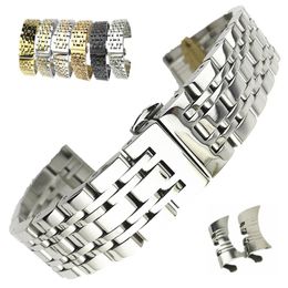 Universal Stainless Steel 7 Beads Watch Strap Watch Band 16mm 18mm 19mm 20mm 21mm 22mm 23mm 24mm Watchband Fit Samsung Galaxy Watc276z