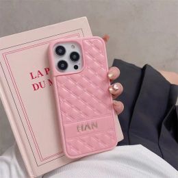 Luxury Lattice quilted Designer Phone Cases For IPhone 14 Promax 12 13 pro max Women Fashion Leather Letter C Phones Cover Protective Shell