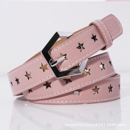 Belts Star Hollow Belt For Women Simple And Stylish Versatile Fresh Sweet Style Needle Button Casual Pant