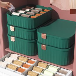 Storage Boxes Bins Light Luxury Drawer Type Plastic Container Organizer for Underwear Panties Bra Socks Tie Divider Box Closet 230912